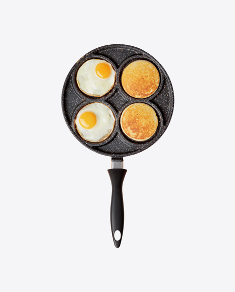 Roasted Eggs w/ Pancakes in Frying Pan