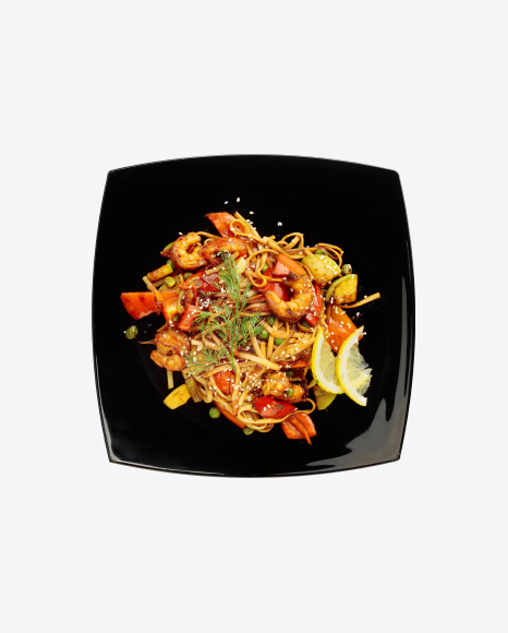 Udon w/ Shrimps & Vegetables