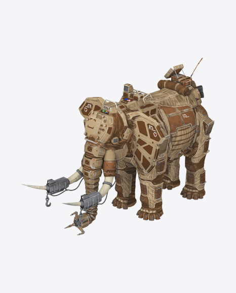 Futuristic Elephant PNG