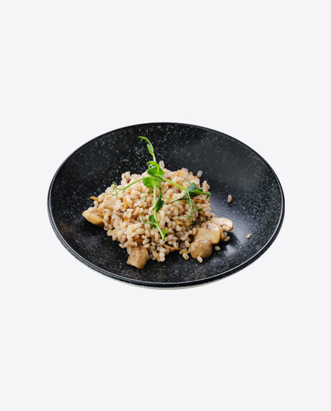 Boiled Pearl Barley w/ Fried Mushrooms
