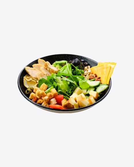 Bowl w/ Salad Mix & Various Snacks