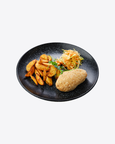 Cutlet w/ Potato Wedges & Sauerkraut