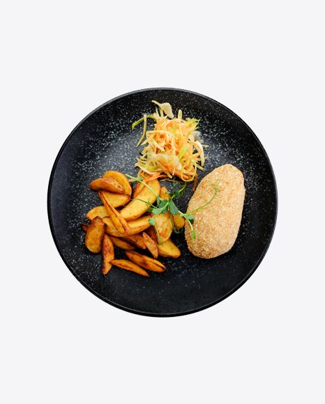 Cutlet w/ Potato Wedges & Sauerkraut