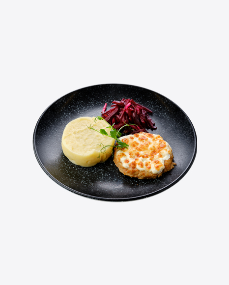 Kiev cutlet w/ Mashed Potato & Pickled Beetroot