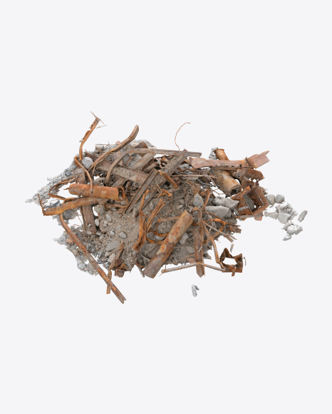 Rusty Steel Scrap Pile PNG