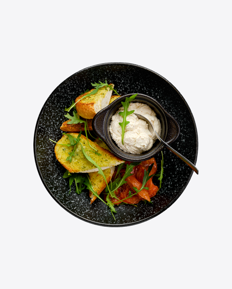 Toasted Garlic Bread w/ Sour Curd & Braised Tomato