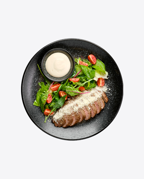 Beef Steak w/ Parmesan & Fresh Vegetables