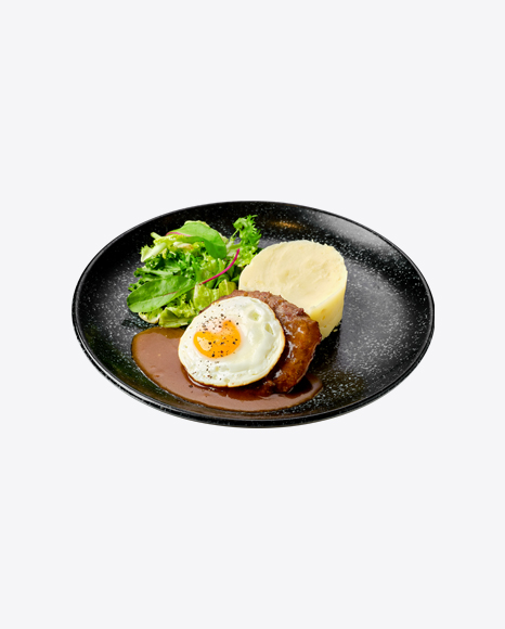 Beef Cutlet w/ Fried Egg, Mashed Potato & Fresh Salad