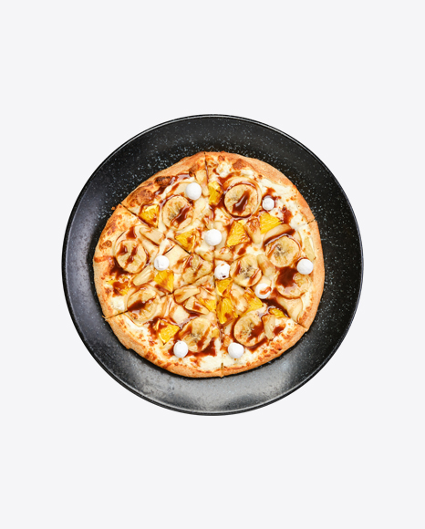Sweet Pie w/ Banana, Orange, Cranberry & Caramel Syrup