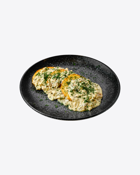 Potato Patty w/ Fried Boletus & Creamy Sauce