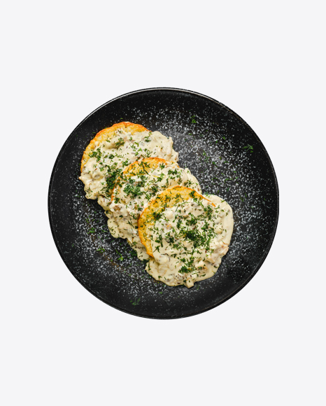 Potato Patty w/ Fried Boletus & Creamy Sauce