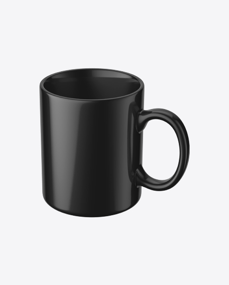Black Glossy Ceramic Mug