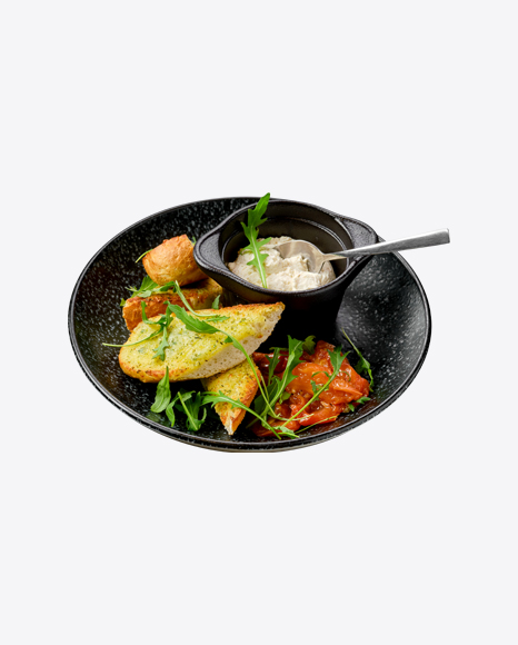 Toasted Garlic Bread w/ Sour Curd & Braised Tomato
