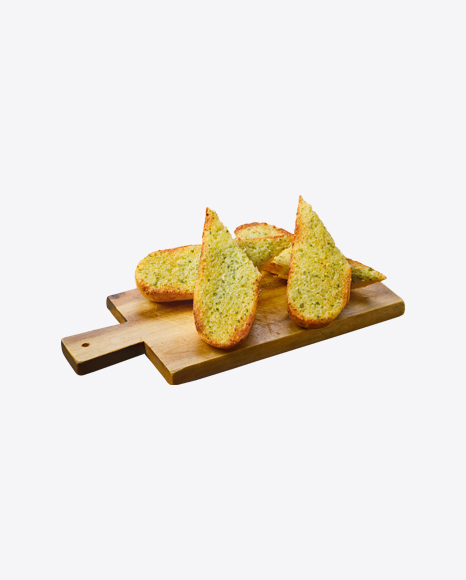 Toasted Garlic Bread on Wooden Board
