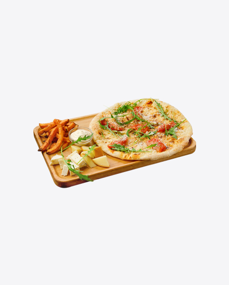 Focaccia w/ Tomato & Parmesan w/ Cheese & Fried Sweet Potato