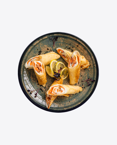 Pancake Rolls with Salmon