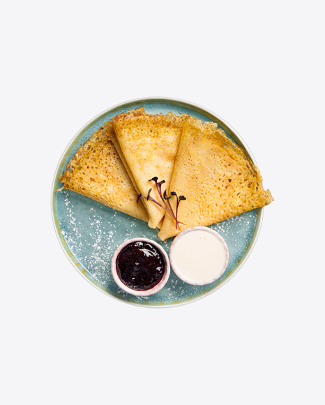 Pancakes w/ Jam & Sour Cream