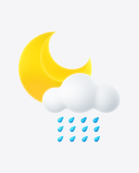 Weather Icon - Night Downpour