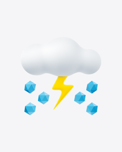 Weather Icon - Hail and Thunderstorm