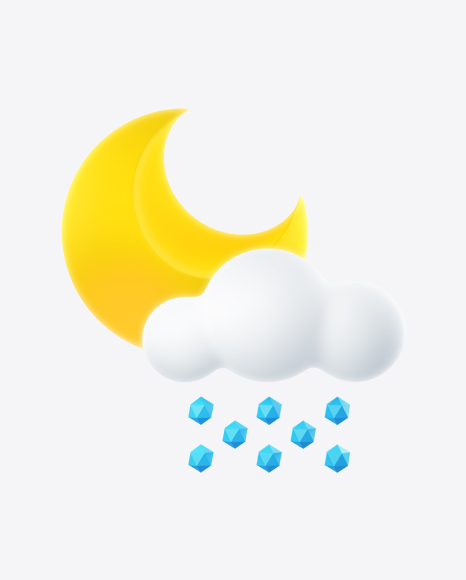 Weather Icon - Night Hail