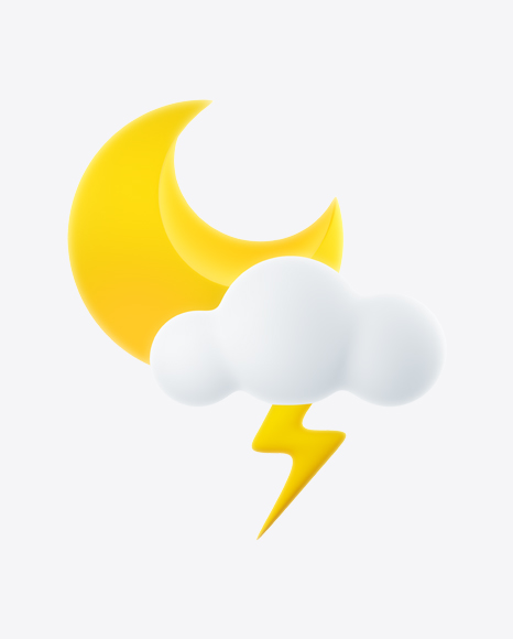 Weather Icon - Night Thunderstorm