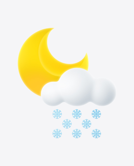 Weather Icon - Night Snowfall