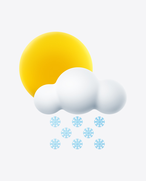 Weather Icon - Cloudy with Snowfall