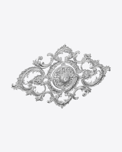 Silver Stucco Molding PNG