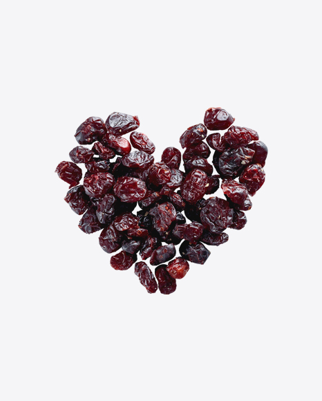 Heart-Shaped Dried Cranberry Pile