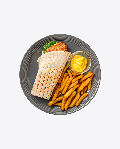 Chicken Tortilla with French Fries