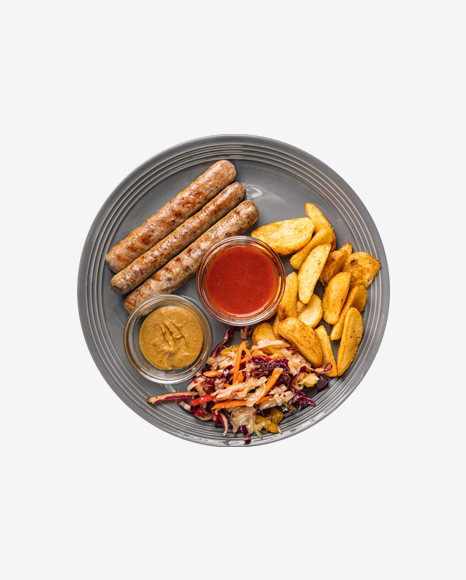 Grilled Sausages w/ Potato Wedges