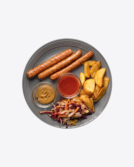 Grilled Sausages w/ Potato Wedges