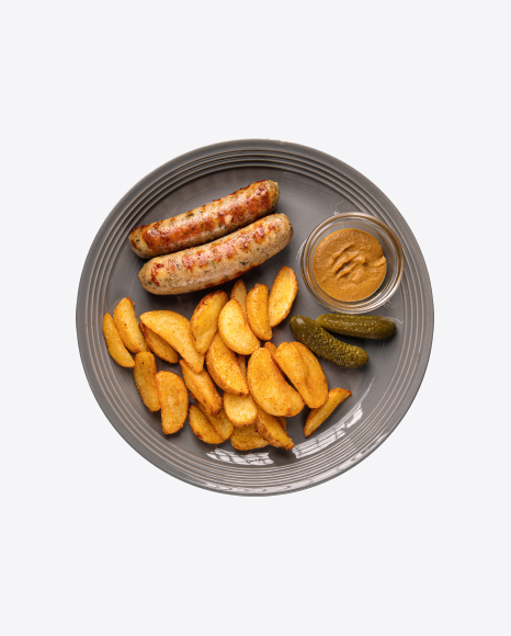 Grilled Sausages w/ Potato Wedges
