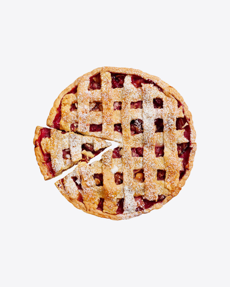 Sliced Closed Cherry Pie PNG