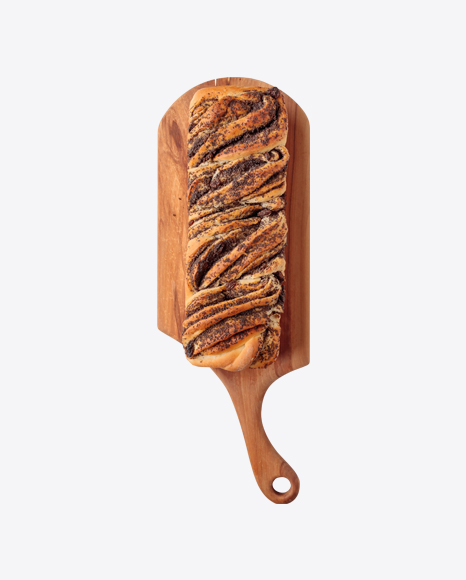 Poppy Bread on Wooden Board