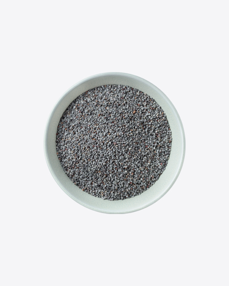 Poppy Seeds in Ceramic Bowl
