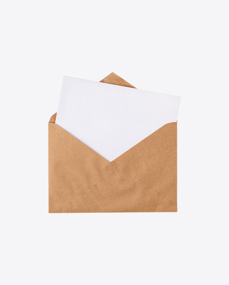 Kraft Envelope w/ White Paper Piece
