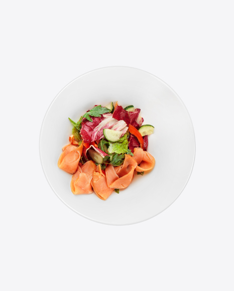 Green Salad w/ Smoked Salmon Slices