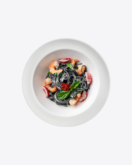 Seafood Nero Spaghetti