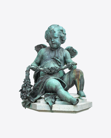 Angel Boy Statue PNG