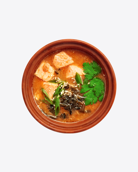 Miso Soup w/ Salmon