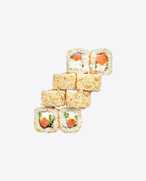 Salmon Rolls in Sesame Seeds
