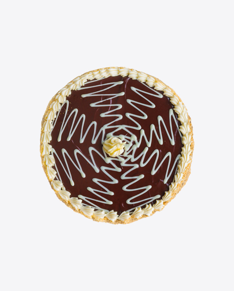Chocolate Cake w/ Cream Decoration