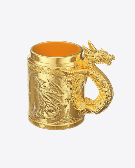Golden Dragon Mug PNG