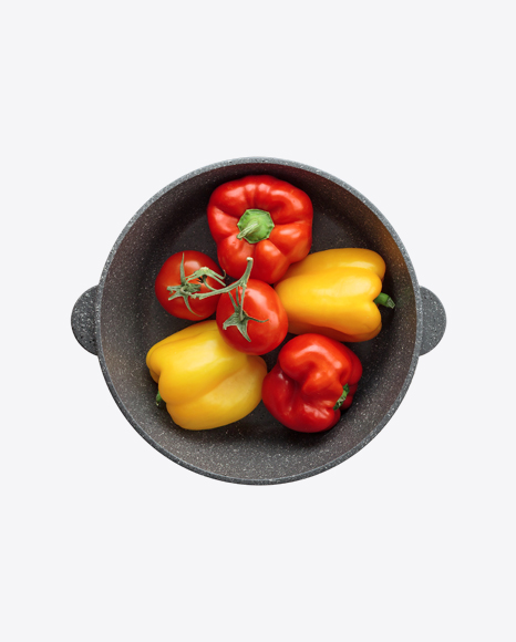 Bellpeppers w/ Tomatoes in Iron Pan