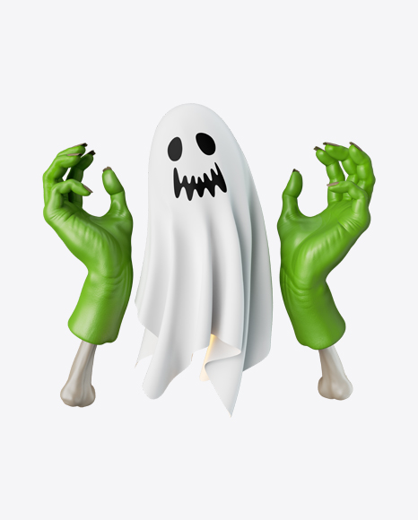 Zombie Hands with Ghost PNG