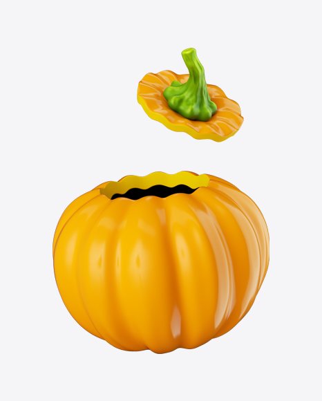 Cut Open Pumpkin PNG