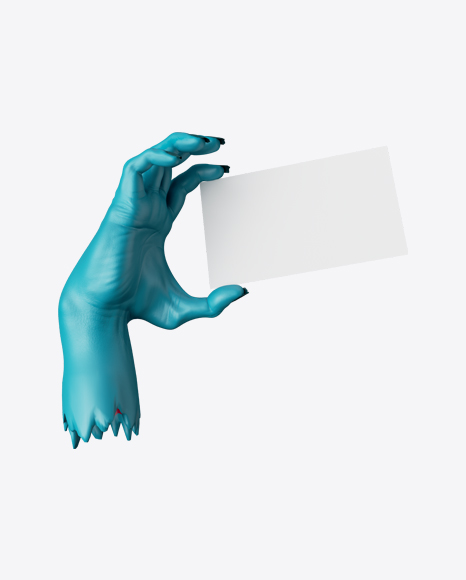 Zombie Hand with Card PNG