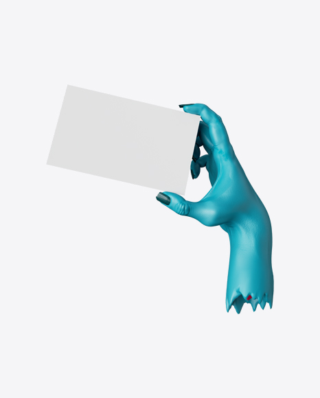 Zombie Hand with Card PNG