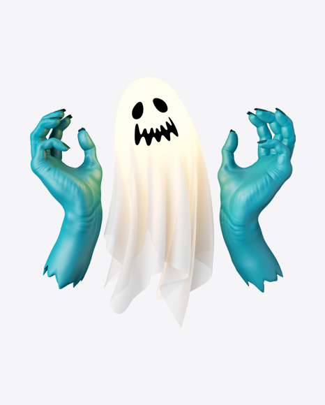 Zombie Hands with Ghost PNG
